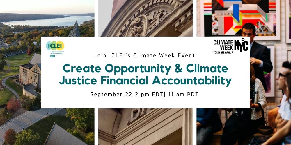 Create Opportunity and Climate Justice with Financial Accountability